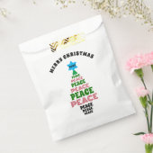 Sachets En Papier Joyeux sapin vert et rouge de Noël (Scellé)