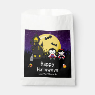 Sachets En Papier Joyeux Vampires du parti Halloween violet