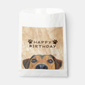 Sachets En Papier Joyeux visage de chien d'anniversaire (Devant)