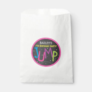 Sachets En Papier Jump Trampoline Fille fête d'anniversaire Neon Cha