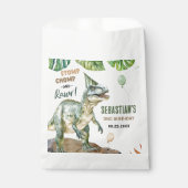 Sachets En Papier Jungle Dinosaur T Rex 3e fête d'anniversaire (Devant)
