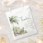 Sachets En Papier Jungle Safari Animaux Baby shower Merci (Coupé)