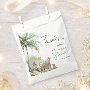 Sachets En Papier Jungle Safari Animaux Baby shower Merci
