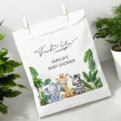 Sachets En Papier Jungle Safari Merci bébé Animaux, Tropical