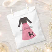 Sachets En Papier Jupe Retro Pink Poodle personnalisable (Coupé)
