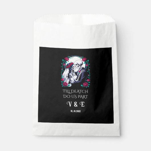 Sachets En Papier Jusqu'à la mort Faisons-nous partie Mariage des sq (Devant)