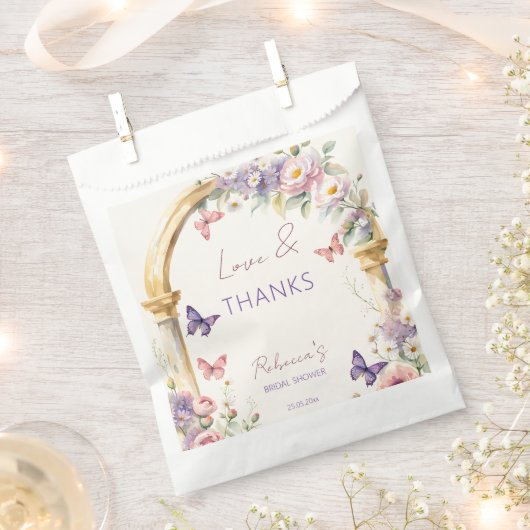 Sachets En Papier Jusqu'à une vie de papillons nuptiale printanière (Coupé)