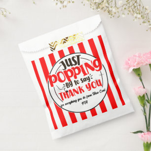 Sachets En Papier juste en passant pour dire merci bénévole popcorn