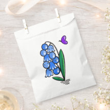 Kawaii Bluebells avec sac Butterfly Favoriser