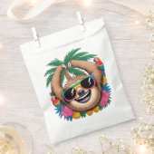 Sachets En Papier Kawaii Tropical Sloth – Cute Summer Vibes Rainbow (Coupé)