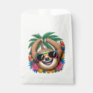 Sachets En Papier Kawaii Tropical Sloth – Cute Summer Vibes Rainbow