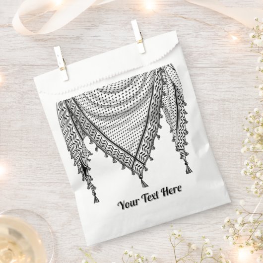 Sachets En Papier Keffiyeh Écharpe palestinienne tissu traditionnel (Coupé)