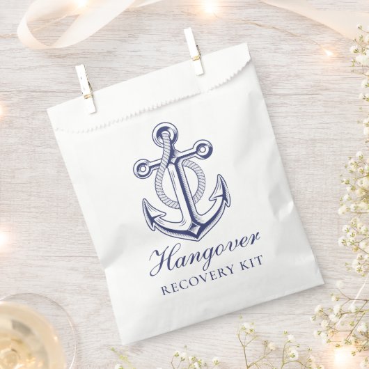 Sachets En Papier Kit de Mariage nautique   bleu marine Ancre (Coupé)