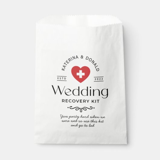 Sachets En Papier Kit de récupération de basculement mariage (Devant)