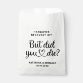 Sachets En Papier Kit de récupération de basculement Mariage simple (Devant)