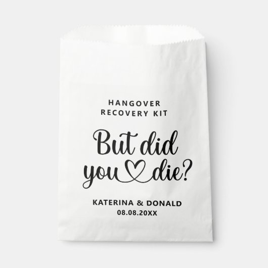 Sachets En Papier Kit de récupération de basculement Mariage simple (Devant)