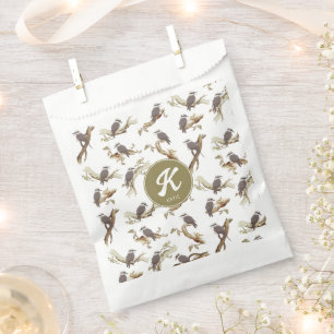 Sachets En Papier Kookaburra Australian Eucalyptus Monogramme riant