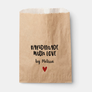Sachets En Papier Kraft fait main avec amour