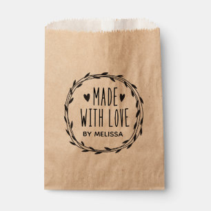 Sachets En Papier Kraft Personnalisé Fait Avec Amour