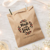 Sachets En Papier Kraft Personnalisé Fait Avec Amour (Coupé)
