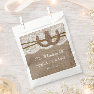 Sachets En Papier La collection Rustic Horseshoe Mariage