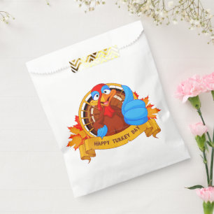 Sachets En Papier La conception amusante de Thanksgiving de style ca