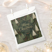 Sachets En Papier La forêt dorée de Noël (Coupé)