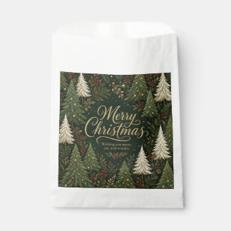 Sachets En Papier La forêt dorée de Noël