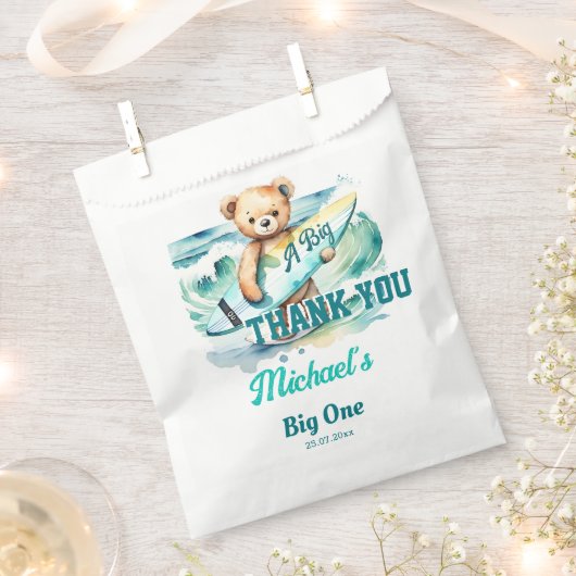 Sachets En Papier La grande fête d'anniversaire de surf (Coupé)