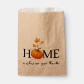 Sachets En Papier La maison de la citrouille de Thanksgiving est l'e (Devant)
