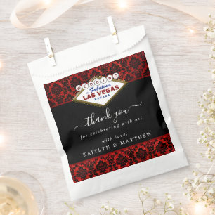 Sachets En Papier La Parties scintillant Damask Las Vegas Mariage Co
