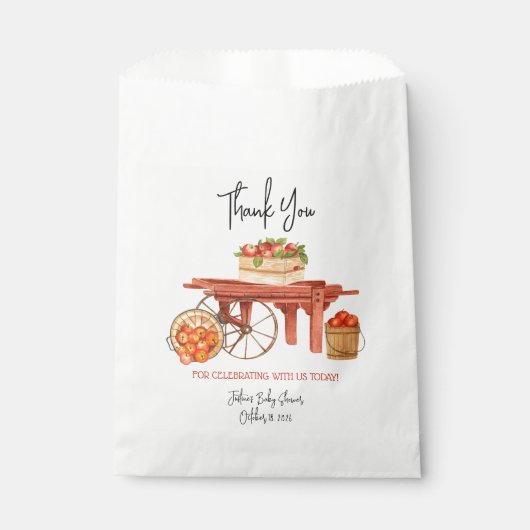 Sachets En Papier La pomme de nos yeux Baby shower personnalisé (Devant)