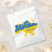 Sachets En Papier La typographie ukrainienne et l'oreille au blé sur (Coupé)