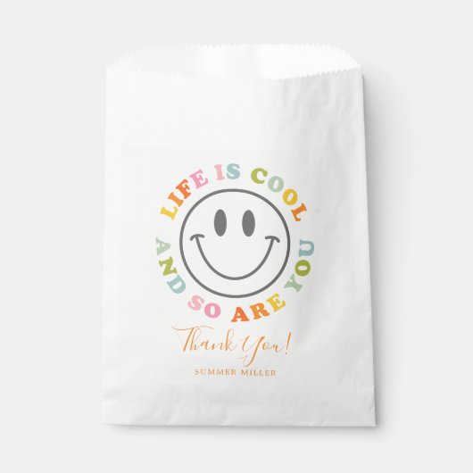 Sachets En Papier La vie est Cool heureux visage souriant Emoji (Devant)
