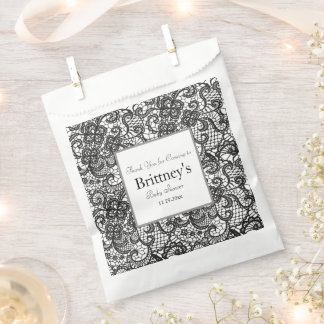 Sachets En Papier Lace Script Baby Shower 