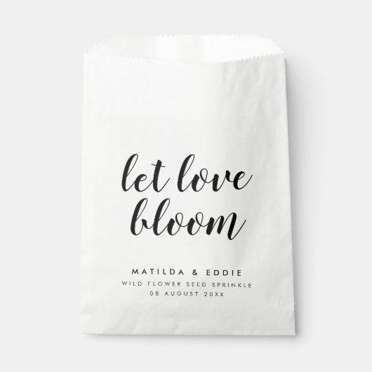 Sachets En Papier Laisser fleurir l'amour | Semences Mariages minima (Devant)