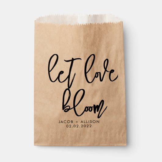 Sachets En Papier laisser fleurir les graines fleurs sauvages mariag (Devant)