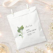 Sachets En Papier Laisser grandir l'amour | Basil Seed Wedding Favor (Coupé)