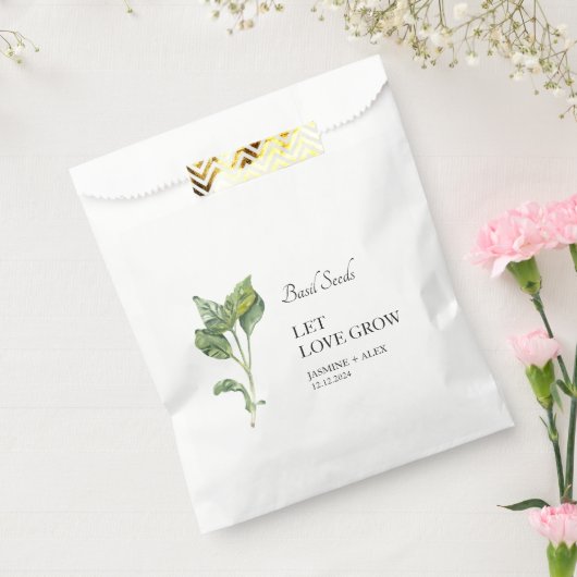 Sachets En Papier Laisser grandir l'amour | Basil Seed Wedding Favor (Scellé)