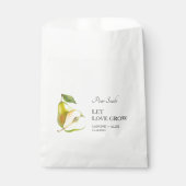 Sachets En Papier Laisser grandir l'amour | Pear Seed Wedding Favor (Devant)