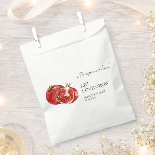 Sachets En Papier Laisser grandir l'amour Pomegranate Seed Wedding