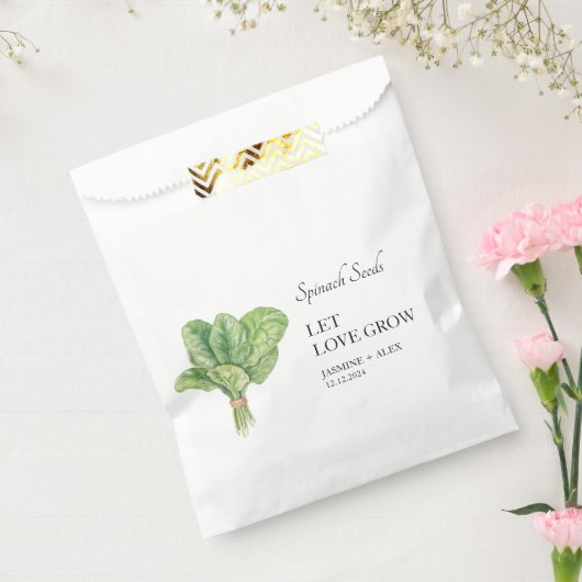 Sachets En Papier Laisser grandir l'amour | Sac Faveur Mariage Grain (Scellé)