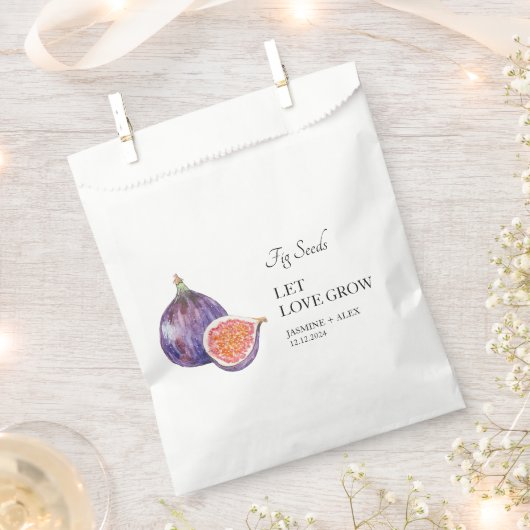 Sachets En Papier Laisser grandir l'amour | Sac Favour Mariage Grain (Coupé)