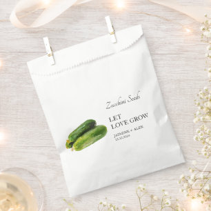 Sachets En Papier Laisser grandir l'amour   Zucchini Seed Wedding Fa