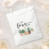 Sachets En Papier laisser l'amour grandir, cactus, succulent, favori (Coupé)