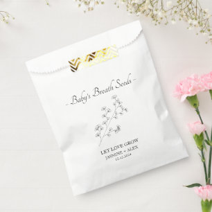 Sachets En Papier Laisser l'amour grandir le Mariage des graines de