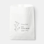 Sachets En Papier Laisser l'amour grandir Mariage de semence du souf (Devant)
