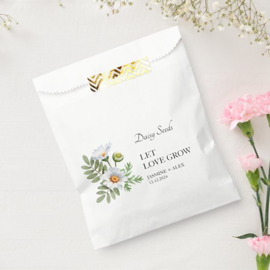 Sachets En Papier Laisser l'amour grandir Mariage de semences de mar (Scellé)