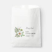 Sachets En Papier Laisser l'amour grandir Mariage de semences de mar (Devant)