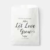 Sachets En Papier Laisser l'amour grandir Mariage semence Packet Bot (Devant)